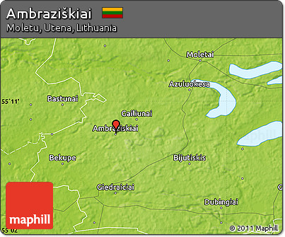 Physical Map of Ambraziškiai