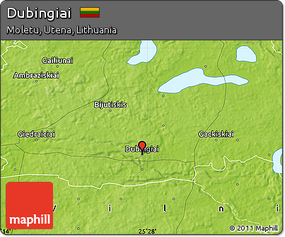 Physical Map of Dubingiai