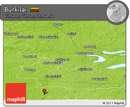 Physical Panoramic Map of Burkilai