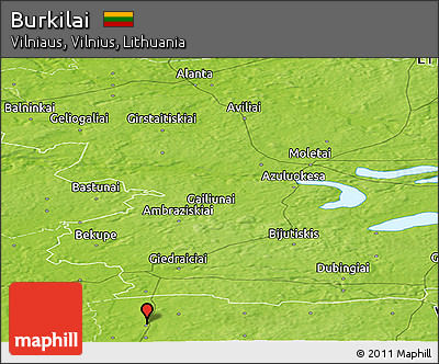 Physical Panoramic Map of Burkilai