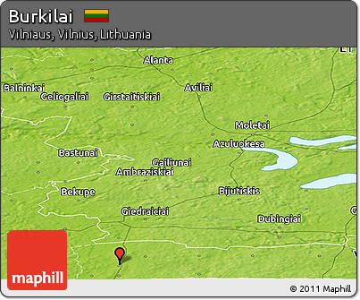 Physical Panoramic Map of Burkilai