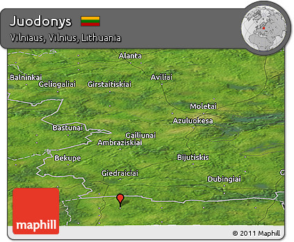 Satellite Panoramic Map of Juodonys