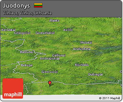 Satellite Panoramic Map of Juodonys