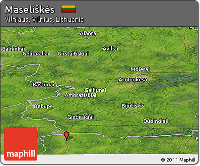 Satellite Panoramic Map of Maseliškės