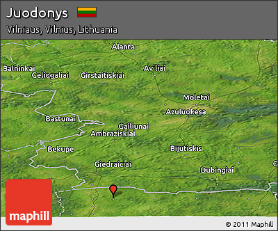 Satellite Panoramic Map of Juodonys