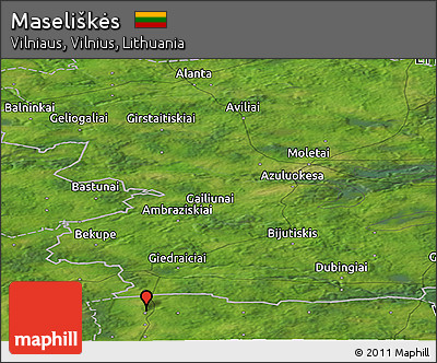 Satellite Panoramic Map of Maseliškės