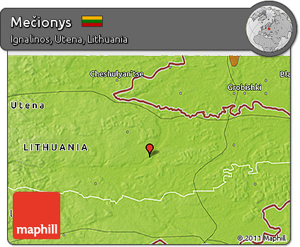 Physical 3D Map of Mečionys