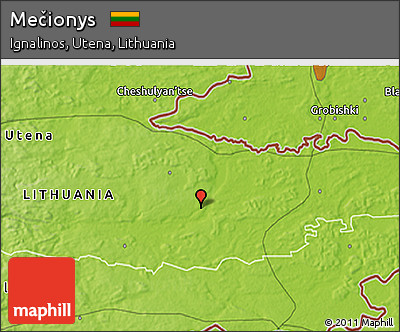 Physical 3D Map of Mečionys