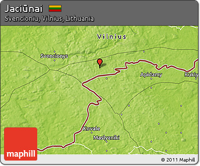 Physical 3D Map of Jaciūnai