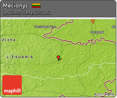 Physical 3D Map of Mečionys