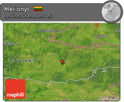 Satellite 3D Map of Mečionys