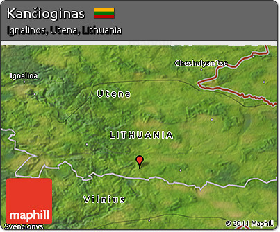 Satellite 3D Map of Kančioginas