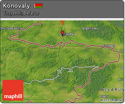 Satellite 3D Map of Konovaly