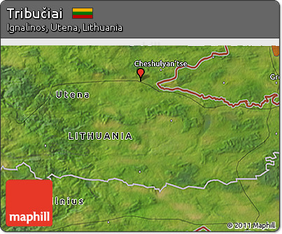Satellite 3D Map of Tribučiai