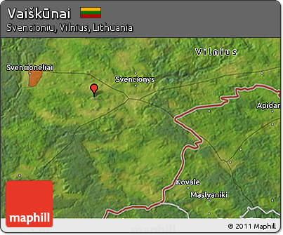 Satellite 3D Map of Vaiškūnai