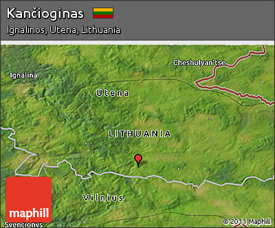 Satellite 3D Map of Kančioginas