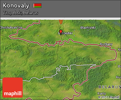 Satellite 3D Map of Konovaly