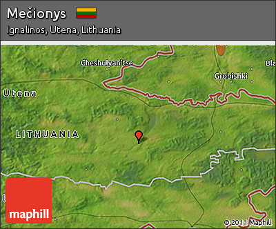 Satellite 3D Map of Mečionys