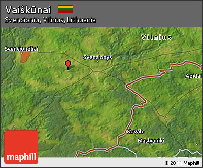 Satellite 3D Map of Vaiškūnai