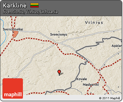 Shaded Relief 3D Map of Karklinė