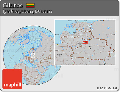Gray Location Map of Gilutos