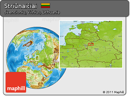 Physical Location Map of Striūnaičiai