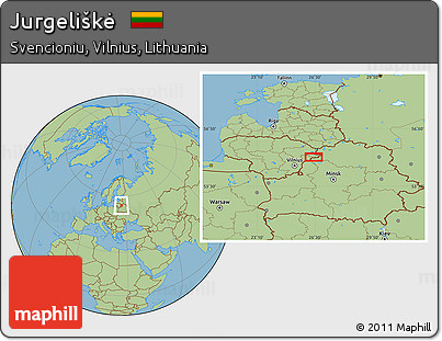 Savanna Style Location Map of Jurgeliškė