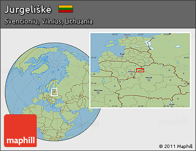 Savanna Style Location Map of Jurgeliškė