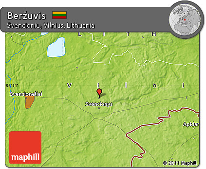 Physical Map of Beržuvis