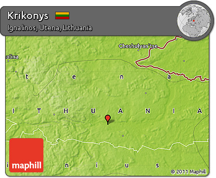 Physical Map of Krikonys
