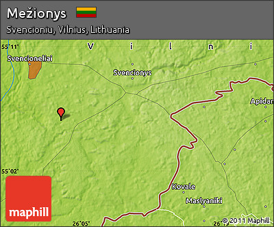 Physical Map of Mežionys