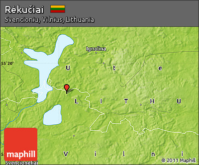 Physical Map of Rėkučiai