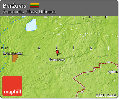 Physical Map of Beržuvis