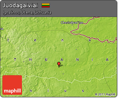 Physical Map of Juodagaiviai