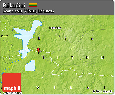 Physical Map of Rėkučiai