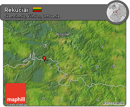 Satellite Map of Rėkučiai
