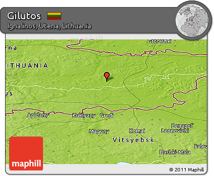 Physical Panoramic Map of Gilutos