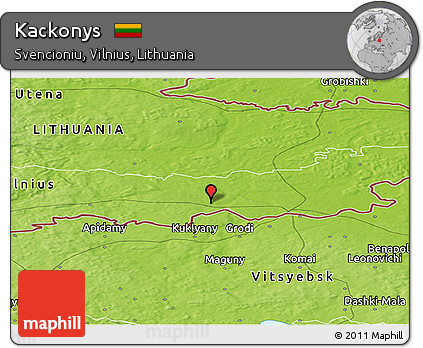 Physical Panoramic Map of Kackonys