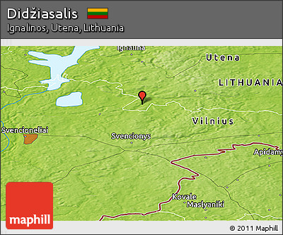 Physical Panoramic Map of Didžiasalis