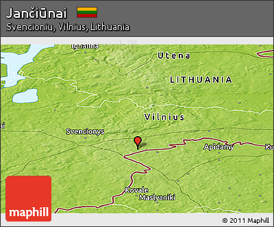 Physical Panoramic Map of Jančiūnai