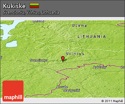 Physical Panoramic Map of Kukiškė