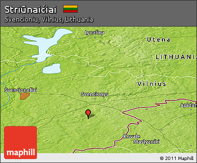 Physical Panoramic Map of Striūnaičiai