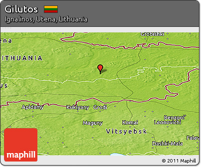 Physical Panoramic Map of Gilutos