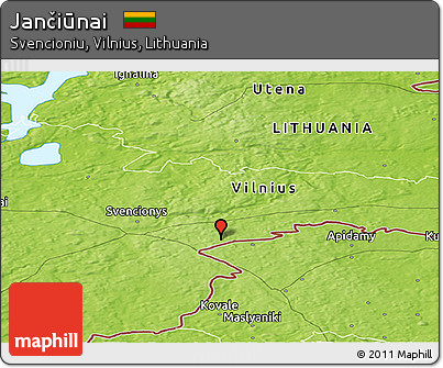 Physical Panoramic Map of Jančiūnai