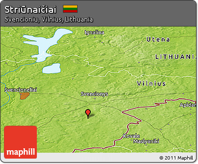 Physical Panoramic Map of Striūnaičiai