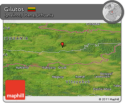 Satellite Panoramic Map of Gilutos