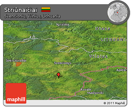 Satellite Panoramic Map of Striūnaičiai