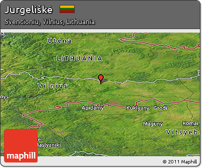 Satellite Panoramic Map of Jurgeliškė