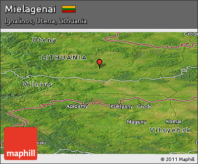 Satellite Panoramic Map of Mielagėnai