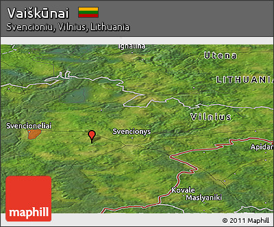 Satellite Panoramic Map of Vaiškūnai